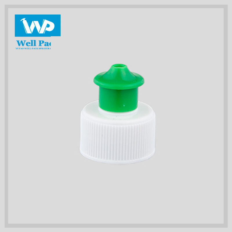 Gladde aluminium sluiting 24 mm plastic flip-top dop