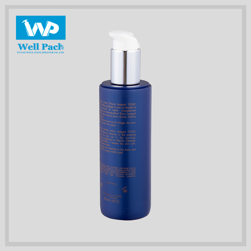 Hoge quanlity standaard 24/410 glanzende aluminium lotion pomp behandeling pompkop cosmetische verpakking: