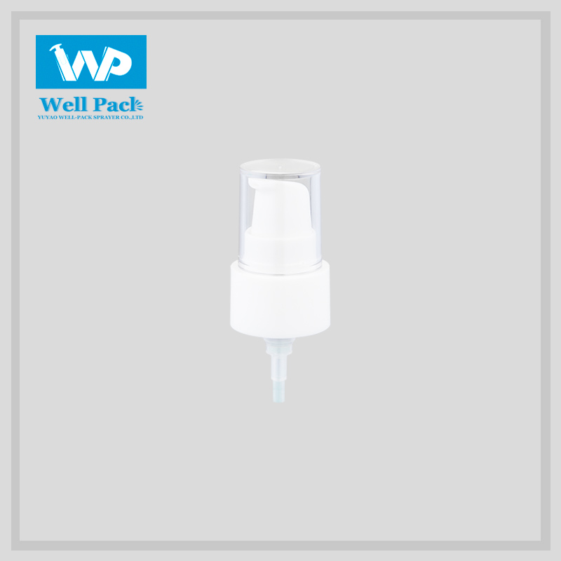 24/410size pp plastic behandelingspomp crème dispenser pompkop met ALS cosmetische verpakking met volledige dop;